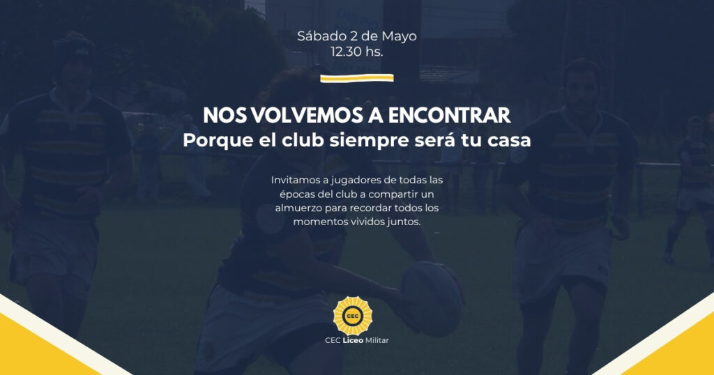 El club invita a reencontrarse: un almuerzo para todas las generaciones del rugby
